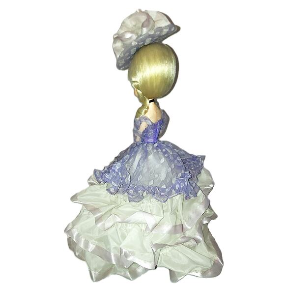 14" Vintage Big Eyed Big Head Pose Bradley Inspired Fair Doll in Lavender - Picture 8 of 14